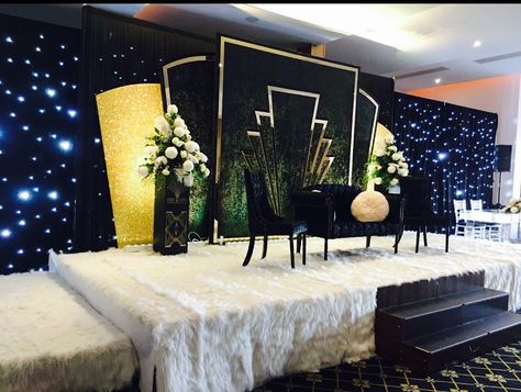 Haleema's Gatsby Themed Stage! Award Night Stage, Gatsby Stage Design, Great Gatsby Party Decorations, Gatsby Party Decorations, Brain Storm, Prom 2022, Roaring 20, 50th Birthday Decorations, Gatsby Theme