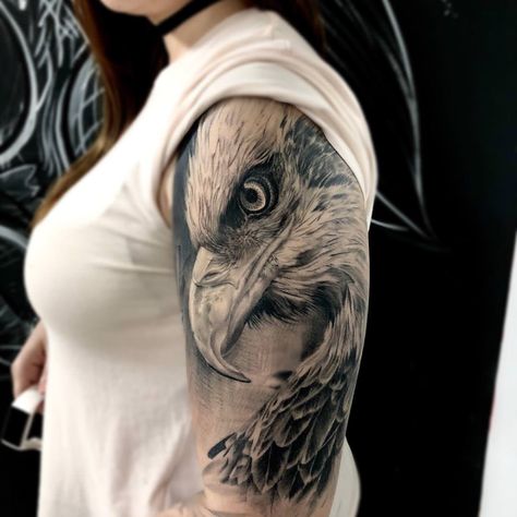 155+ Eagle Tattoo Design Ideas You Must Consider - Wild Tattoo Art Eagle Tattoo Ideas, Black Eagle Tattoo, Tato Phoenix, Eagle Head Tattoo, Bald Eagle Tattoos, Vogel Tattoo, Men Tattoos, Eagle Tattoos, Tattoos For Black Skin