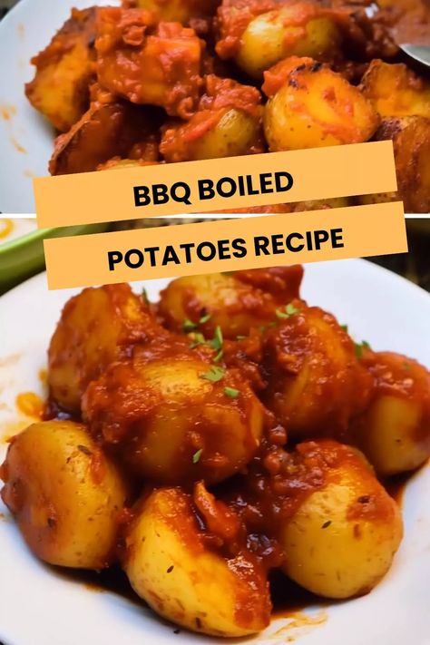 Discover flavorful BBQ boiled potatoes: a perfect blend of smoky goodness in every bite. Easy recipe for a tasty side dish!" Bbq Boiled Potatoes, Boiled Potatoes Recipe, Smoked Chili, Bbq Potatoes, Seasoned Potatoes, Bbq Seasoning, Stewed Potatoes, Barbeque Sauce, Vegetarian Chili