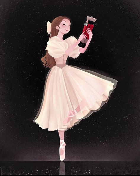 Clara And The Nutcracker, Nutcracker Aesthetic, The Nutcracker Ballet, Ballet Art, Nutcracker Ballet, The Nutcracker, Art Et Illustration, Girl Drawing, Pretty Art