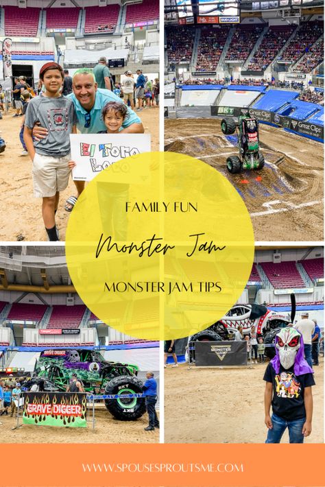 Monster Jam tips before you go - SPOUSE, SPROUTS, & ME Monster Jam Outfit Women, Admission Ticket, Concession Stand, Monster Jam, Loud Noises, Clear Bag, Crew Members, Outfit Women, Big Trucks