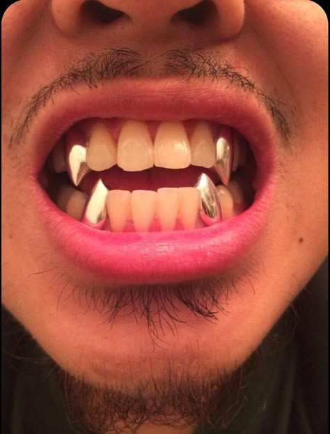 Gold Fangs, Teeth Fangs, Girl Grillz, Fang Grillz, Grillz Teeth, Teeth Caps, Diamond Grillz, Diamond Teeth, Gold Grillz