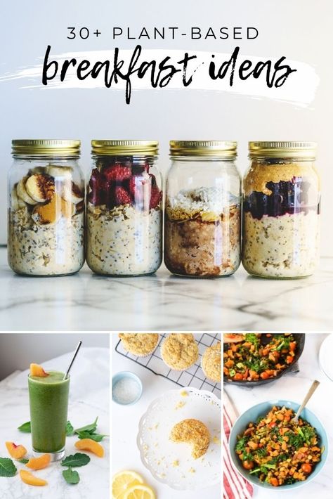 Breakfast Plant Base, Vegan Breakfast Bowl Recipes, Plant Based Vegan Breakfast, Easy Plant Based Breakfast Recipes, Plant Based Recipes Breakfast Simple, Vegan Breakfasts Healthy, Plant Based Protein Smoothies, Plant Based Smoothie Bowls, Plant Based Breakfast Meal Prep