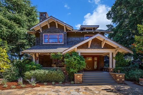 Craftsman Home Exterior, House Bungalow, California Craftsman, Tile Stained, Craftsman Bungalow, Bungalow Exterior, Craftsman Exterior, Cottages And Bungalows, Craftsman Style Homes