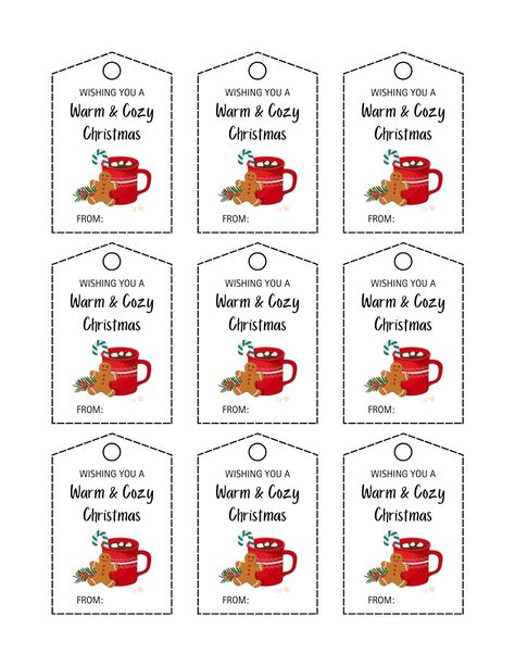 Hot Cocoa Tags Free Printables, Friendship Tea Printable Tags, Hot Chocolate Gift Tags Free Printables, Christmas Tags To Print, Tea Gift Tags, Hot Cocoa Printable, Hot Chocolate Printable, Chocolate Christmas Gifts, Free Christmas Tags