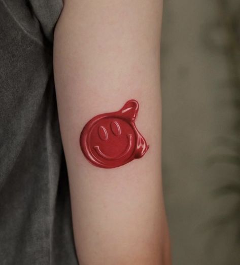 Metal Tattoo, Red Ink Tattoos, Cool Small Tattoos, Unique Tattoo Designs, Red Ink, Color Tattoo, Ink Tattoo, Small Tattoos, Cool Tattoos