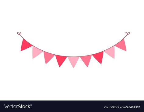 Pennant Banner, Banners Buntings, Pennant Banners, Transparent Png, Bunting, Png Images, Print On Demand, Valentine's Day, Vector Images