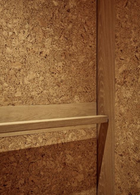 Studio Daminato, Plywood House, Architecture Gallery, Cafe Area, Cork Wood, Joinery Details, Wood Interior Design, Cork Wall, Lobby Interior