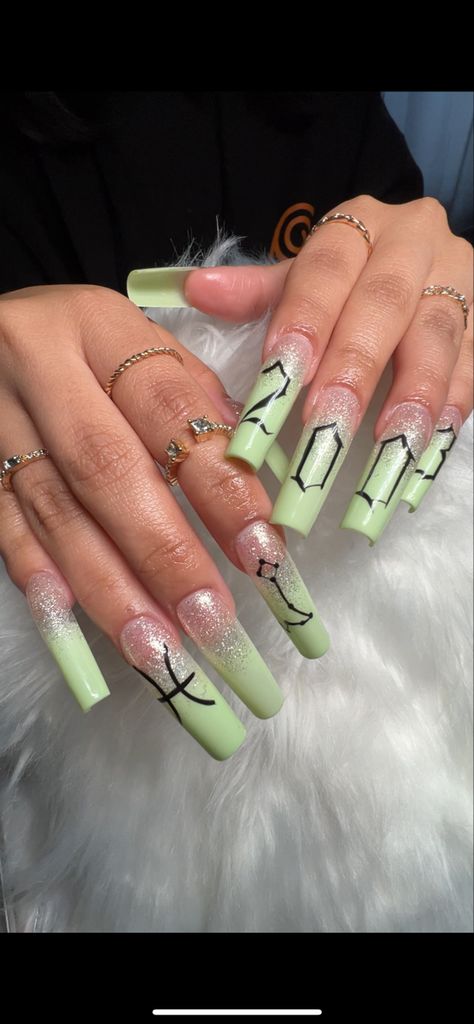 Birthday Nails Pisces Short, Zodiac Nails Designs Pisces, Scorpio Zodiac Nails Acrylic, Zodiac Nails Designs Gemini, Saggitarius Nail Designs, Pisces Acrylic Birthday Nails, Pisces Inspired Nails, Pisces Nail Ideas, Pisces Acrylic Nails