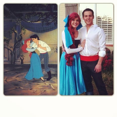 Ariel And Prince Eric Costume, Indiana Jones And Marion, Eric Costume, Prince Eric Costume, Ariel And Prince Eric, Ariel Eric, Halloween Customs, Deco Halloween, Delivery Boy