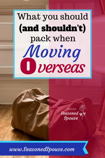 Here's what to pack (and what not to pack) when moving overseas on a military PCS overseas. Study Abroad Essentials, Oconus Pcs, Pcs Checklist, Pcs Move, Teaching Abroad, Military Wife Life, Military Move, Moving To Germany, Moving To Hawaii