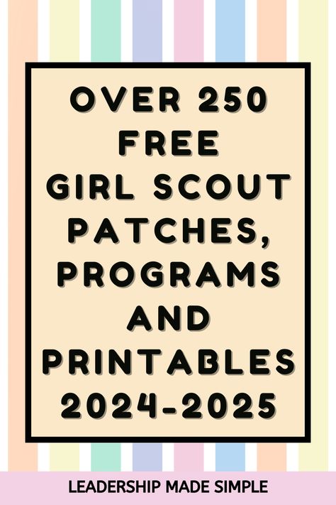 Free Girl Scout Patch Programs Be A Sister To Every Girl Scout Activity, Girl Scout Brownies Activities, Cadette Girl Scout Badges, Girl Scout Meeting Ideas, Girl Scout Promise, Girl Scout Gifts, Gs Swaps, Girl Scout Mom, Girl Scout Cookie Sales