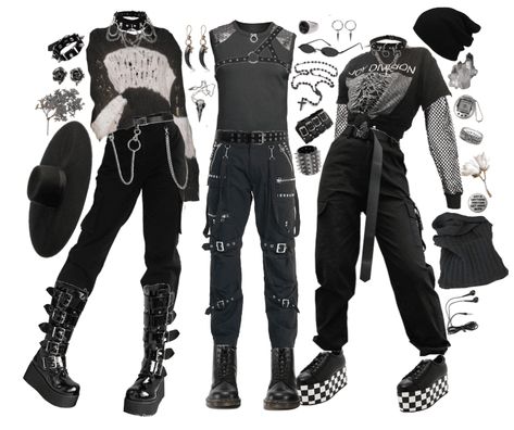 Goth Boy Outfits, Masc Outfits For Women, Ropa Punk Rock, Types Of Clothing, Masc Outfits, Goth Outfit, Mode Punk, Mode Grunge, Goth Boy