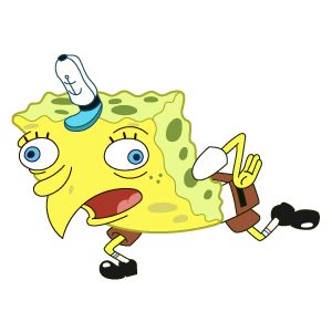 Mocking SpongeBob Meme Sticker. Spongebob Mocking, Mocking Face, Spongebob Stickers, Sticker Spongebob, Mocking Spongebob, Spongebob Meme, Funny Spongebob, Mood Memes, Spongebob Drawings