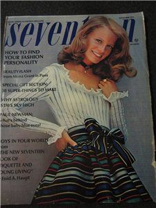 Seventeen November 1970 Charlie's Angels Shelly Hack, Revlon/Cover Girl Ads Cybill Shepherd, Cheryl Tiegs kookykitsch.com Seventeen Magazine Covers, Vintage Seventeen Magazine, Shelley Hack, Seventeen Magazine Fashion, Cheryl Tiegs, 60s Women, Disco Style, Teen Magazine, Great Ads