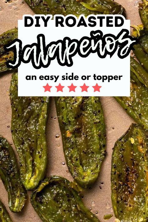 Get ready to experience the explosive flavor of roasted jalapenos like never before! Our sweet and spicy jalapeno recipe has a touch of smokiness from the grill, making them a perfect healthy appetizer for any occasion. Discover how to roast jalapeno in the oven or on the barbecue grill with ease and impress your guests with this mouthwatering dish. Roasting Jalapenos In The Oven, Roast With Jalapenos, How To Roast Jalapenos In Oven, Roasted Jalapeno In The Oven, Roasted Jalapeno Recipes, Can You Freeze Jalapenos Whole, Roasted Jalapeno Sauce, Grilled Jalapenos, Roasting Anaheim Peppers In The Oven