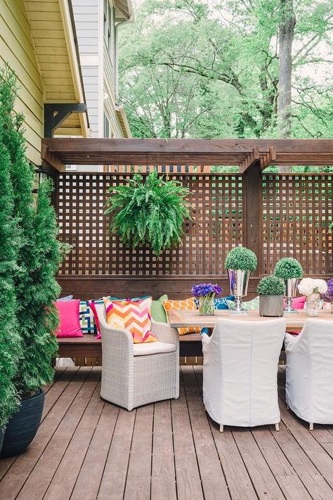 Terrace Shade, Backyard Privacy Screen, Louvered Roof, Small Pergola, Patio Privacy Screen, Backyard Ideas For Small Yards, Deck Privacy, Privacy Fence Designs, Patio Privacy