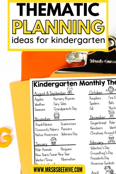 Explore the world of thematic planning in kindergarten with our comprehensive blog post! Dive into a curated list of monthly themes designed to spark creativity and engage young learners. Click to discover exciting ideas for thematic learning in your kindergarten classroom! Monthly Kindergarten Themes, Kindergarten Thematic Units, Kindergarten Themes For The Year, Bilingual Kindergarten, Interactive Notebooks Social Studies, Social Studies Curriculum, Kindergarten Themes, Playbased Learning, Inclusion Classroom