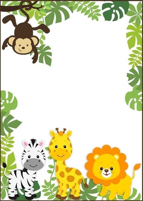 Baby Wild Animals, Safari Baby Shower Boy, Free Printable Paper, Zoo Birthday Party, Safari Animals Birthday, Wild Birthday Party, School Kids Crafts, Safari Theme Birthday, Zoo Birthday