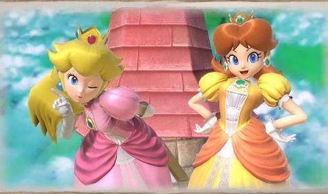 Peach and Daisy 🩷🩷🩷🧡🧡🧡 Peach And Daisy, Super Mario Bros Games, Super Princess Peach, Avatar Art, Super Princess, Nintendo Princess, Princess Daisy, Princesa Peach, Super Mario Art