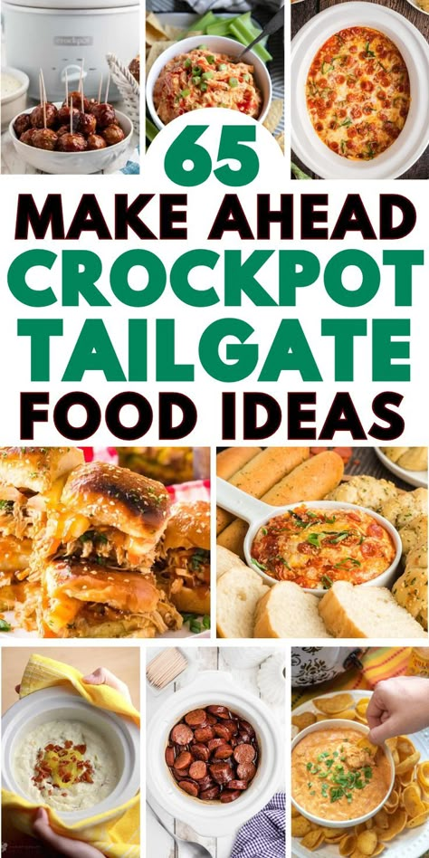 Easy game day recipes in the crockpot like appetizers and dips, breakfast and brunch, chili dinner, and crockpot party food! Tailgate Dips Crockpot, Crockpot Recipes Football, Crockpot Tailgate Recipes, Game Day Food Crockpot, Tailgate Food Crockpot, Fall Tailgate Food, Crockpot Tailgate Food, Crockpot Game Day Food, Crockpot Football Food