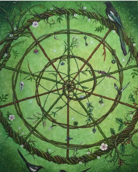 Celtic Magic Aesthetic, Celtic Aesthetic Wallpaper, Celtic Pagan Wallpaper, Earth Witch Aesthetic Wallpaper, Celtic Phone Wallpaper, Witches Wheel, Sacred Spiral, Nature Witch, Green Witchcraft