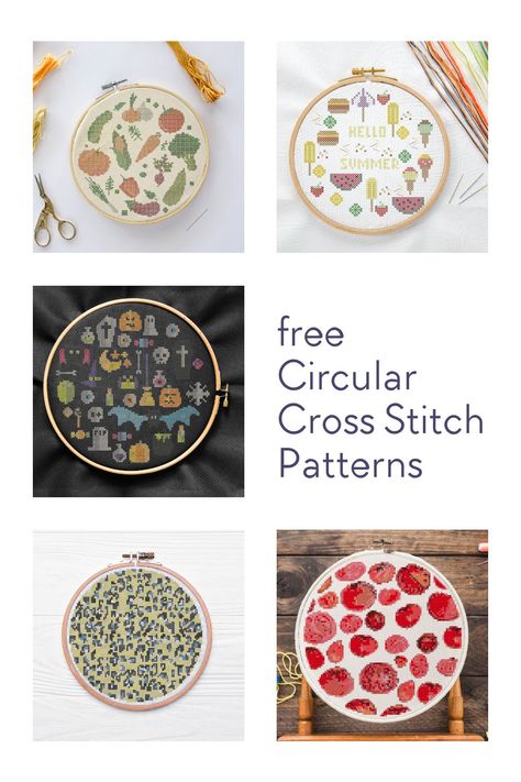 free Circular Cross Stitch Patterns - Craft with Cartwright Circular Cross Stitch Patterns, Round Cross Stitch Pattern, Unique Cross Stitch, Free Cross Stitch Charts, Cross Stitch Hoop, Easy Cross Stitch Patterns, Beautiful Cross Stitch Pattern, Small Cross Stitch, Cross Stitch Borders