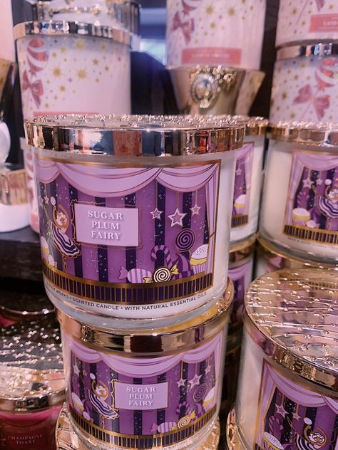 Purple ballerina candle from bath and body works dancer girly winter gift Visions Of Sugar Plums Christmas, Nutcracker Clara Aesthetic, Sugarplum Aesthetic, Sugar Plum Aesthetic, Purple Ballet Aesthetic, Sugarplum Fairy Aesthetic, Nutcracker Christmas Aesthetic, Purple Christmas Aesthetic, Nutcracker Ballet Aesthetic