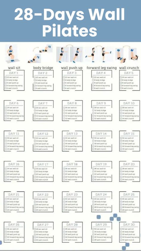 28-Day Wall Pilates Challenge: Strengthen, Tone, Transform! Free Wall Palates Chart, Wall Pilates Workout Calendar, Wall Pilates Chart Free Printable, Wall Pilates Exercise Chart, Wall Pilates Workout Printable, 4 Week Wall Pilates Workout, Free Wall Pilates Challenge 30 Day, Wall Palettes Workout, Wall Palates For Free