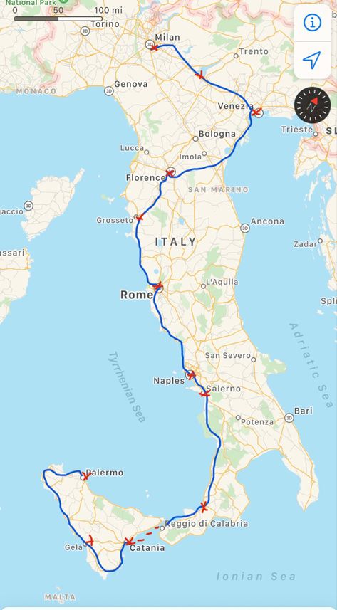 Road Trip Europe Map, Roadtrip Map Aesthetic, Trip Planning Aesthetic, Flying To Italy, Italian Road Trip, Italy Interrail, Interrail Aesthetic, Interrailing Europe, Italy Road Trip