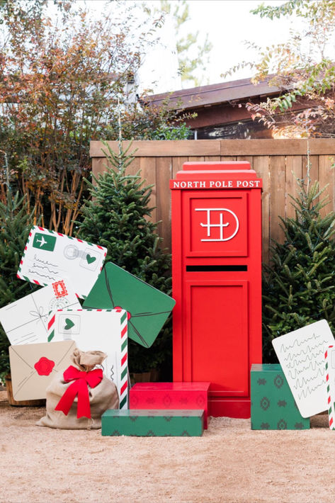 Meet Santa Display, Santas Mailbox, Kids Christmas Parties, Santa Display, Santa Mailbox, Christmas Corner, Whimsical Santa, Letters To Santa, Meet Santa