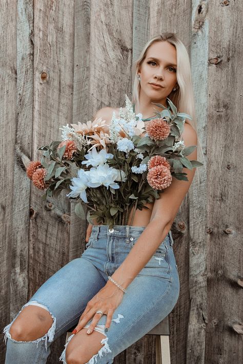 Covered In Flowers Photoshoot, Flowers On Chest Photography, Flowers Covering Chest Photoshoot, Chest Photoshoot, Flower Shirt Photoshoot, Hippie Photoshoot, 30th Photoshoot, Flower Shoot, Individual Photoshoot