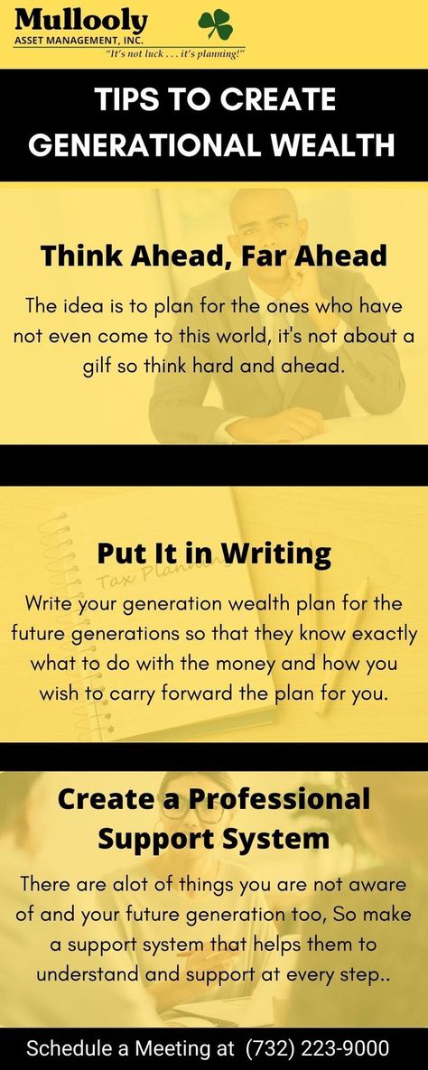 Generational wealth is a concept that has been around for centuries. It's the idea of passing on assets and generational knowledge from one generation to the next, with each generation building up their own assets. There are many ways to create generational wealth,here are some tips for you. #financialadvisornj #financialplannernj #feeonlyfinancialplannernj #topfinancialadvisorsinnj Wealth Planning, Generational Wealth, A Concept, Asset Management, Children And Family, Family Members, To Create