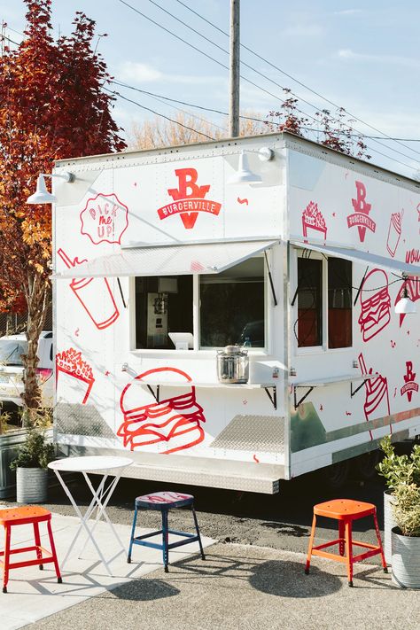 Burger Truck Design, Food Truck Graphics, Foodtruck Design, Max Humphrey, Burger Truck, Waffle Stick, Foodtrucks Ideas, Street Food Design, Pizza Food Truck