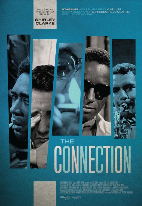 The Connection (1961), directed by Shirley Clarke. Poster Layout, Creative Poster Design, Event Poster, Poster Ideas, Design Posters, Concert Posters, 로고 디자인, Graphic Design Posters, Media Design