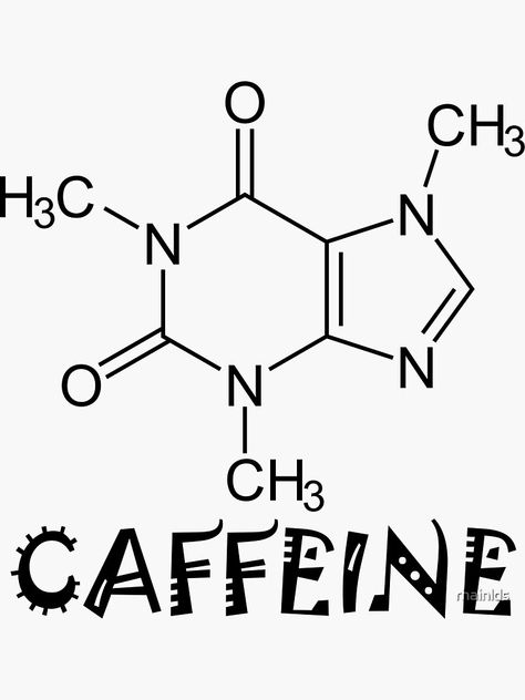 Caffeine Structure, Caffeine Molecule, Nucleic Acid, Molecular Structure, Coffee Enthusiast, Coffee Art, Drawing Ideas, Craft Ideas, Tattoos