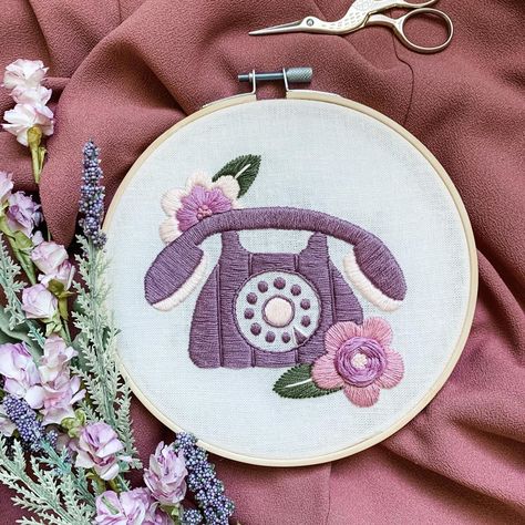 I don’t know what sparked the idea to embroider a little retro phone, but I had fun stitching it! ☎️ You can find the pattern in my Etsy shop. I think this pattern would look cute in a light turquoise color too! 🩵 Monogram Cross Stitch, Retro Phone, Flower Letters, Modern Cross Stitch Patterns, Light Turquoise, Modern Cross Stitch, Artist On Instagram, Turquoise Color, Scenery Wallpaper