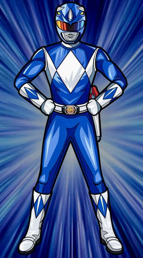 Blue Power Ranger, Power Rangers Blue, Original Power Rangers, Blue Ranger, Football Drawing, Power Rangers Dino Charge, Power Rangers Art, Go Go Power Rangers, Green Ranger