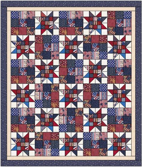 Quilts Of Valor, Colchas Quilting, Flag Quilt, Quilting Designs Patterns, Scrappy Quilt Patterns, American Quilt, Quilt Of Valor, Patriotic Quilts, Scrap Quilt Patterns