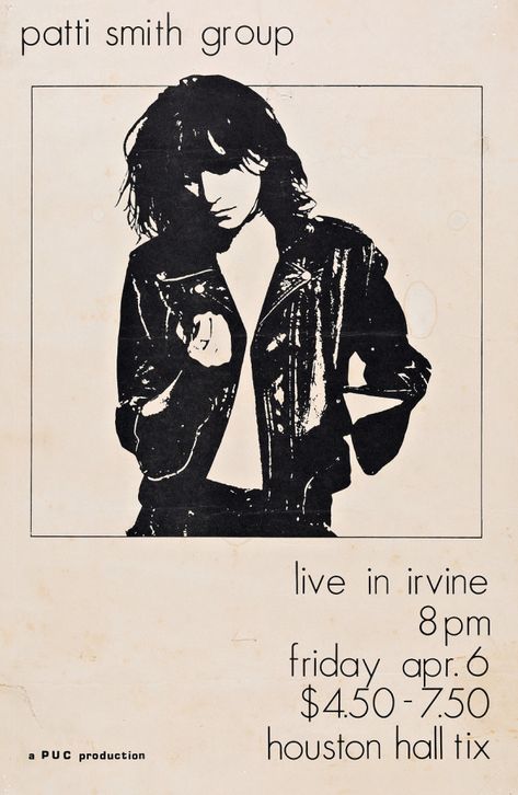 Patti Smith Group, Boxing Posters, Punk Poster, Concert Flyer, Punk Art, Patti Smith, Music Pictures, Concert Poster, Music Posters