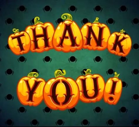 Sending a Halloween thank you! Thank You Halloween, Halloween Thank You, Funny Thank You Gif, Thank You Images Funny, Halloween Gifs, Animated Happy Birthday Wishes, Thank You For Birthday Wishes, Happy Thanksgiving Pictures, Funny Thank You Cards