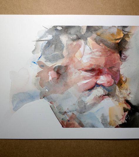 Nick Runge, Watercolor Face, Figurative Kunst, Watercolour Inspiration, Watercolor Sketchbook, Watercolor Painting Techniques, Watercolor Artists, Watercolor Portrait, Watercolor Sketch