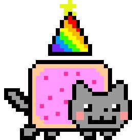 SINGLE GIF: "NYAN.CAT!"               NOTE: THERE ARE NO GIFS IN THE "VISIT" SECTION OF THIS PIN. Hosting A Birthday Party, Vivid Photography, Nyan Nyan, Street Game, Harry Birthday, Cat Birthday Party, Nyan Cat, Pokemon Eevee, Rainbow Cat