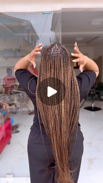 TILLY HAIR GH on Instagram: "So lovely 😍😍😍 @ghanaianhairstyles @ghanabraidstyles #braids #handmade #hair #braidstyles #braidsgang #knotlessbraids #boxbraids #neatbraids #nicebraids #hairstyle #hairstyles #harrystyles #tillyhairgh #😍" 1b/30 Braids, Small Box Braids Long Black Women, Large Micro Braids, Extra Small Box Braids, Knotless Braids Hairstyles Ideas, Small Knotless Box Braids Long, Fall Braids Black Women, Honey Brown Knotless Braids, How To Style Knotless Braids