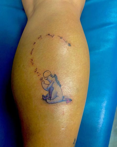 A Winnie the Pooh and Eeyore matching set between mother and daughter❤️ #tattoo #tattooartist #tattooart #tattoos #finelinetattoo… | Instagram Tiger And Eeyore Tattoo, Winnie The Pooh Matching Tattoos, Eyore Tattoo Small, Eeyore Tattoo Ideas, Mother And Daughter Tattoo, Eeyore Tattoo, Winnie The Pooh And Eeyore, Pooh And Eeyore, Winnie The Pooh Tattoos