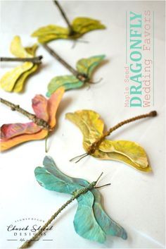 Maple Seed, Rustic Wedding Decorations, Garden Party Decorations, Autumn Crafts, Butterfly Crafts, Diy Wedding Favors, Childrens Crafts, Easy Crafts For Kids, Nature Crafts