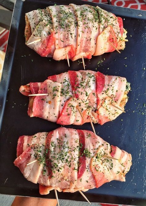 BACON WRAPPED STUFFED CHICKEN BREASTS Grilled Stuffed Chicken, Asparagus Stuffed Chicken, Bacon Wrapped Stuffed Chicken, Chicken On The Grill, Chicken Breast With Bacon, Asparagus Stuffed Chicken Breast, Bacon Wrapped Chicken Breast, Stuffed Chicken Breast Spinach, Stuffed Chicken Breasts