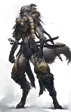 Tabaxi Assassin Female, Lycanthrope Female, Wolf Shifter Dnd, Wolf Man Character Design, Lycanthrope Character Design, Samurai Werewolf, Female Lycanthrope, Female Werewolf Character Design, Wolf Humanoid