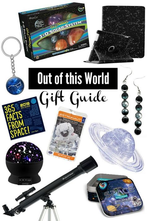 Out of this World Gift Guide - Looking for unique gift ideas for the space lover in your life? You're going to love this Space and Astronomy Gift Guide! Space Gifts For Kids, Gifts For Astronomy Lovers, Gifts For Space Lovers, Astronomy Gift Ideas, Space Themed Gifts, Space Gift Ideas, Diy Gifts Paper, Space Gifts, Astronomy Gifts