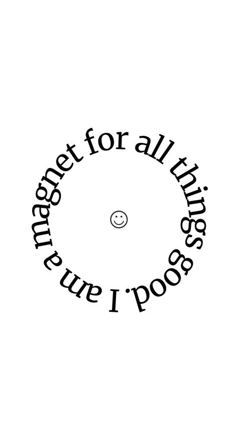 I am a magnet for all things good. I Am A Magnet For Success, I Am A Magnet, Spirituality Affirmations, Vision Board Goals, Words Matter, 2025 Vision, Happy Words, 2024 Vision, Manifestation Quotes